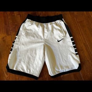 Nike basketball shorts, white and black, boys size XL